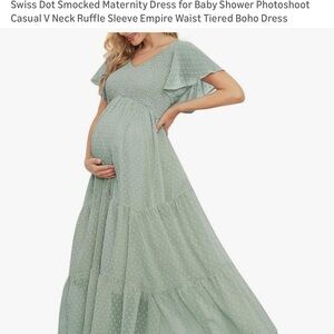 Maternity Dress in Green